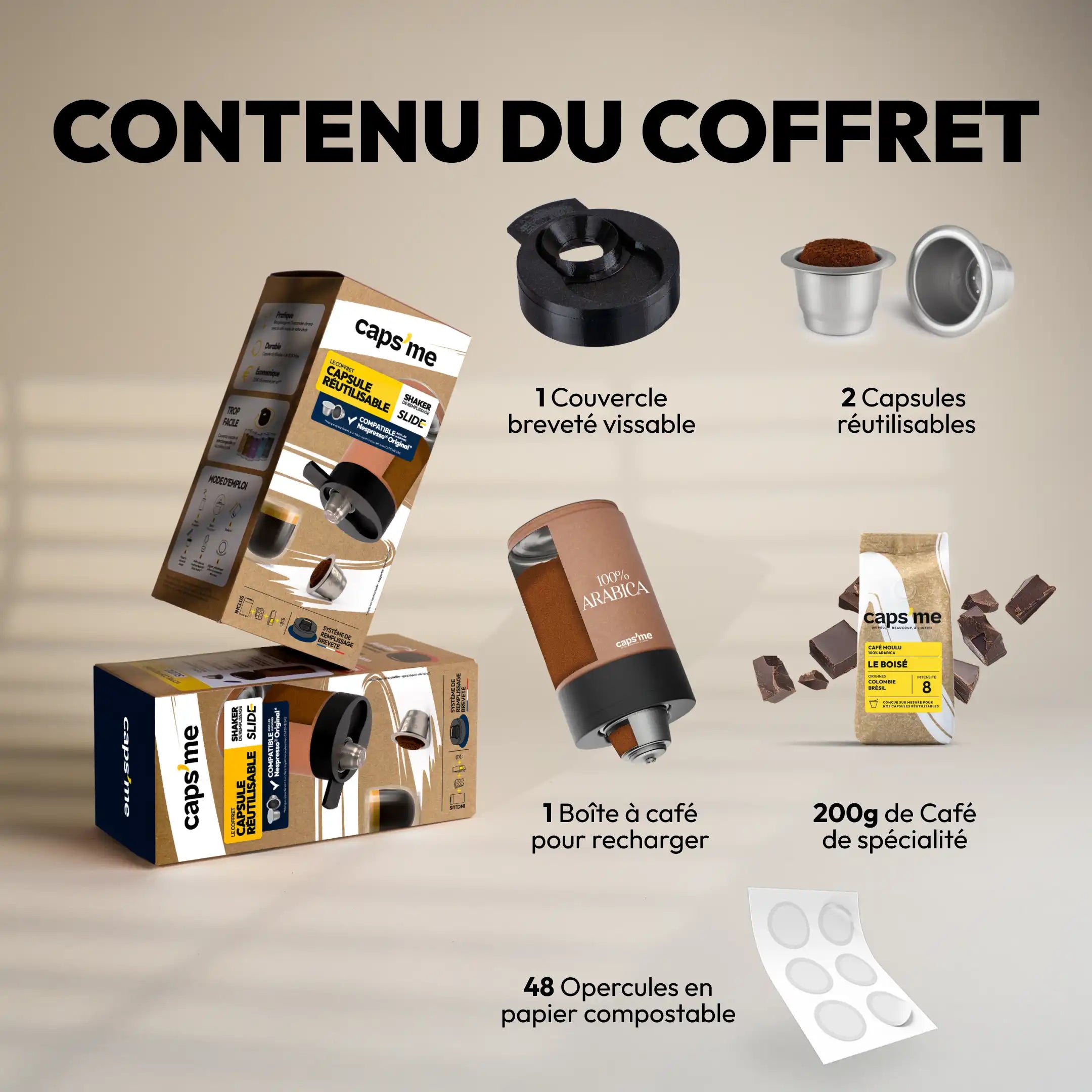 Coffret Caps'me Slide compatible Nespresso®