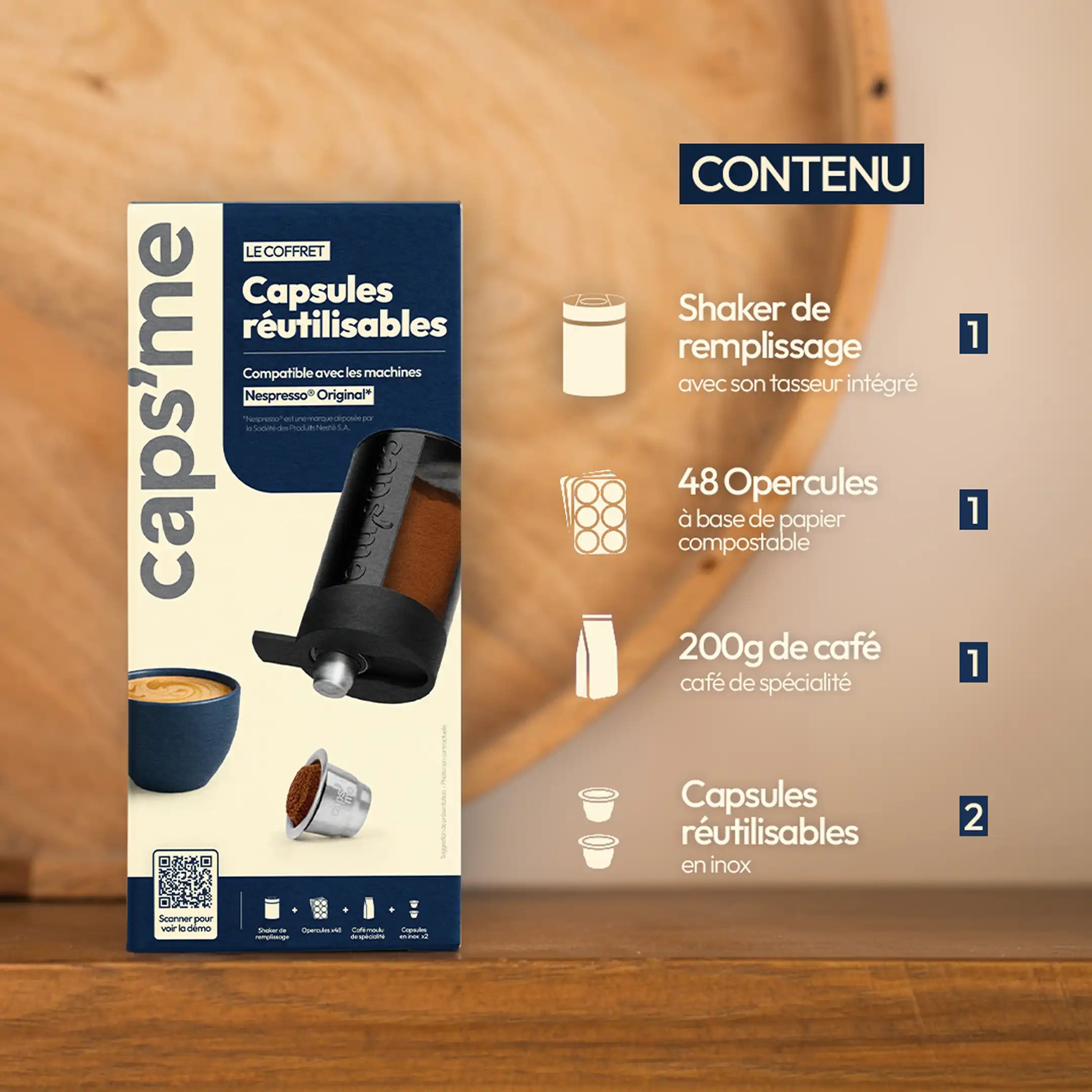 Nuevo pack de cápsulas reutilizables compatibles con máquinas Nespresso® Original y L'Or Barista®*