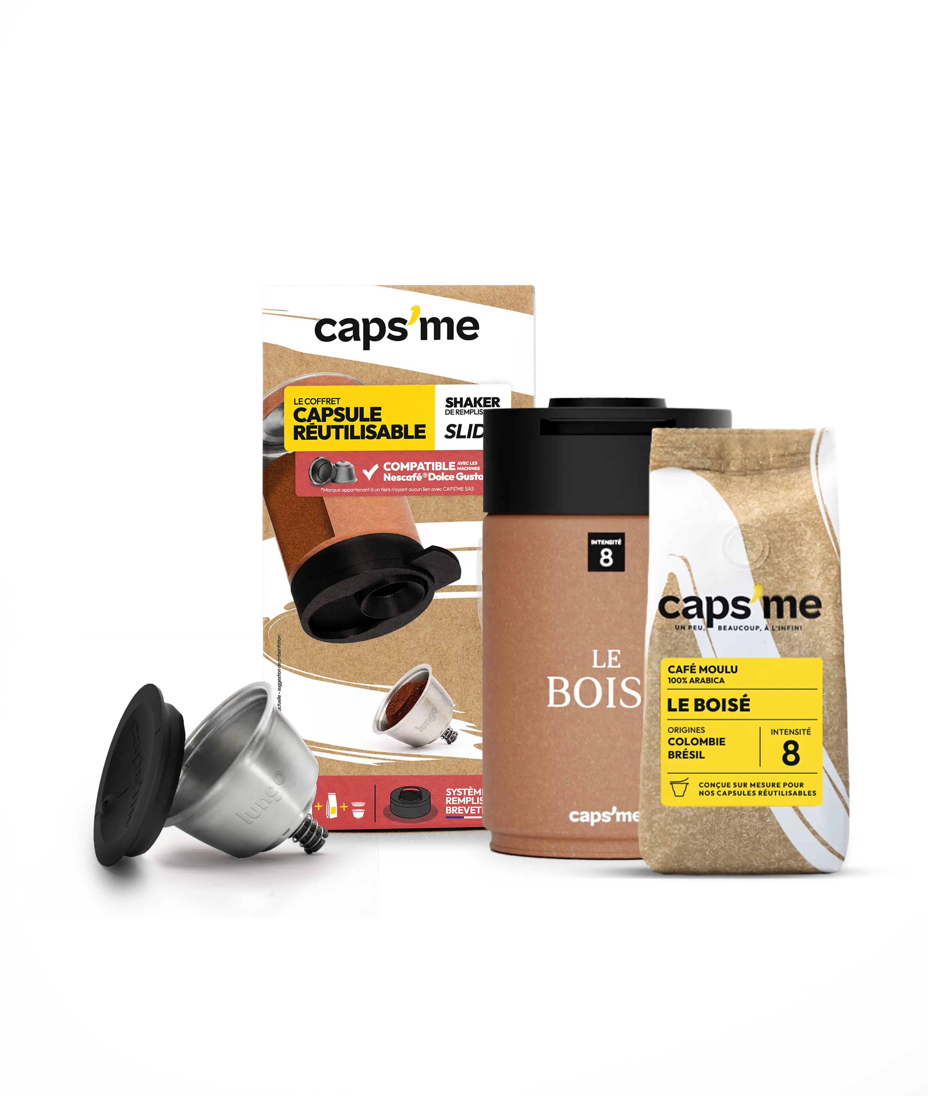 Coffret CAPSME SLIDE compatible avec les machines Nescafé® Dolce Gusto®