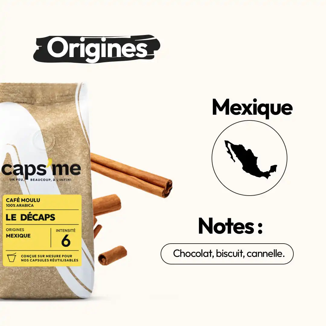 Café moulu pour capsules réutilisables