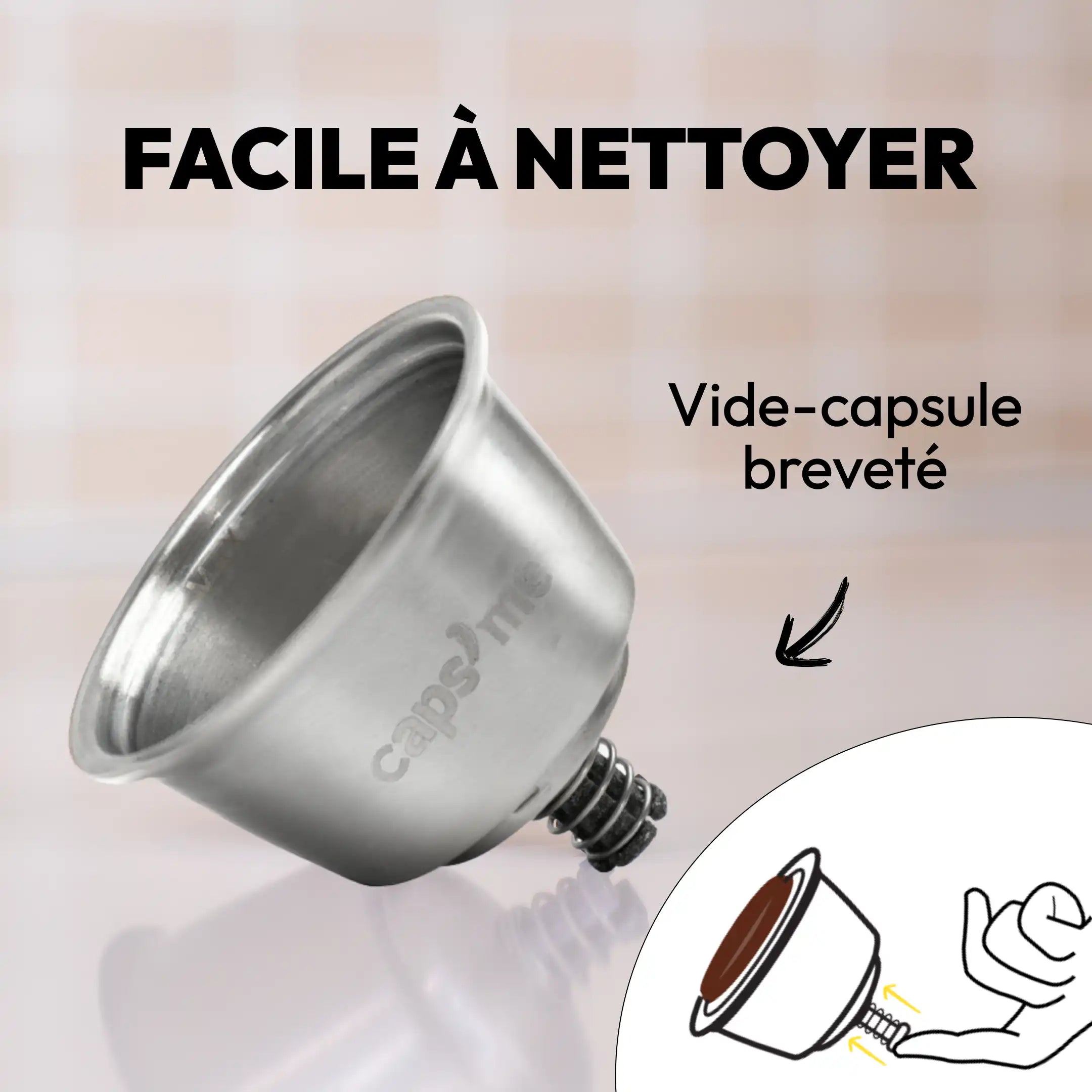 Capsule réutilisable & rechargeable Caps'me compatible Nescafé® Dolce Gusto®