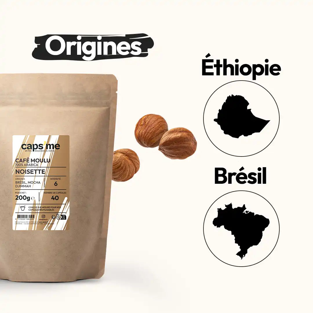 Café moulu pour capsules réutilisables