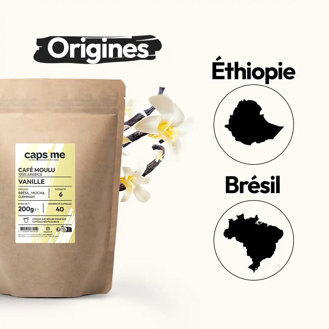 Café moulu pour capsules réutilisables