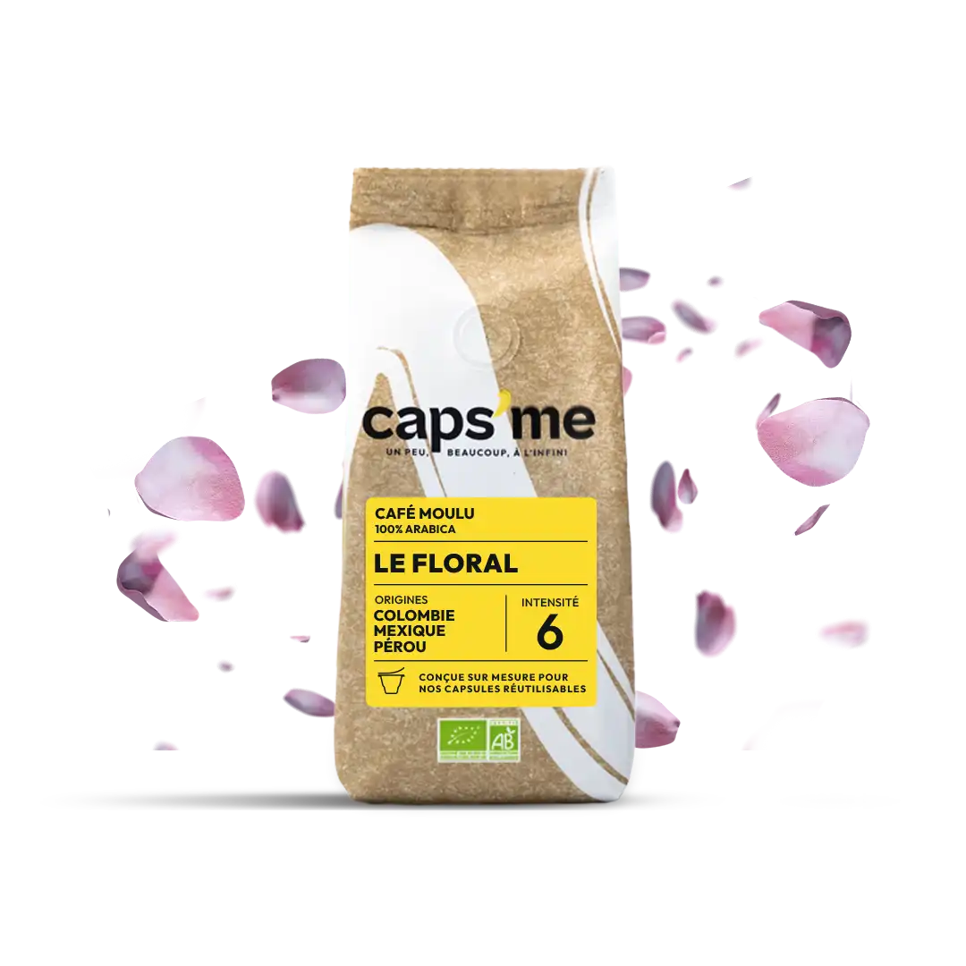 cafe capsme pour capsules reutilisables Floral.webp