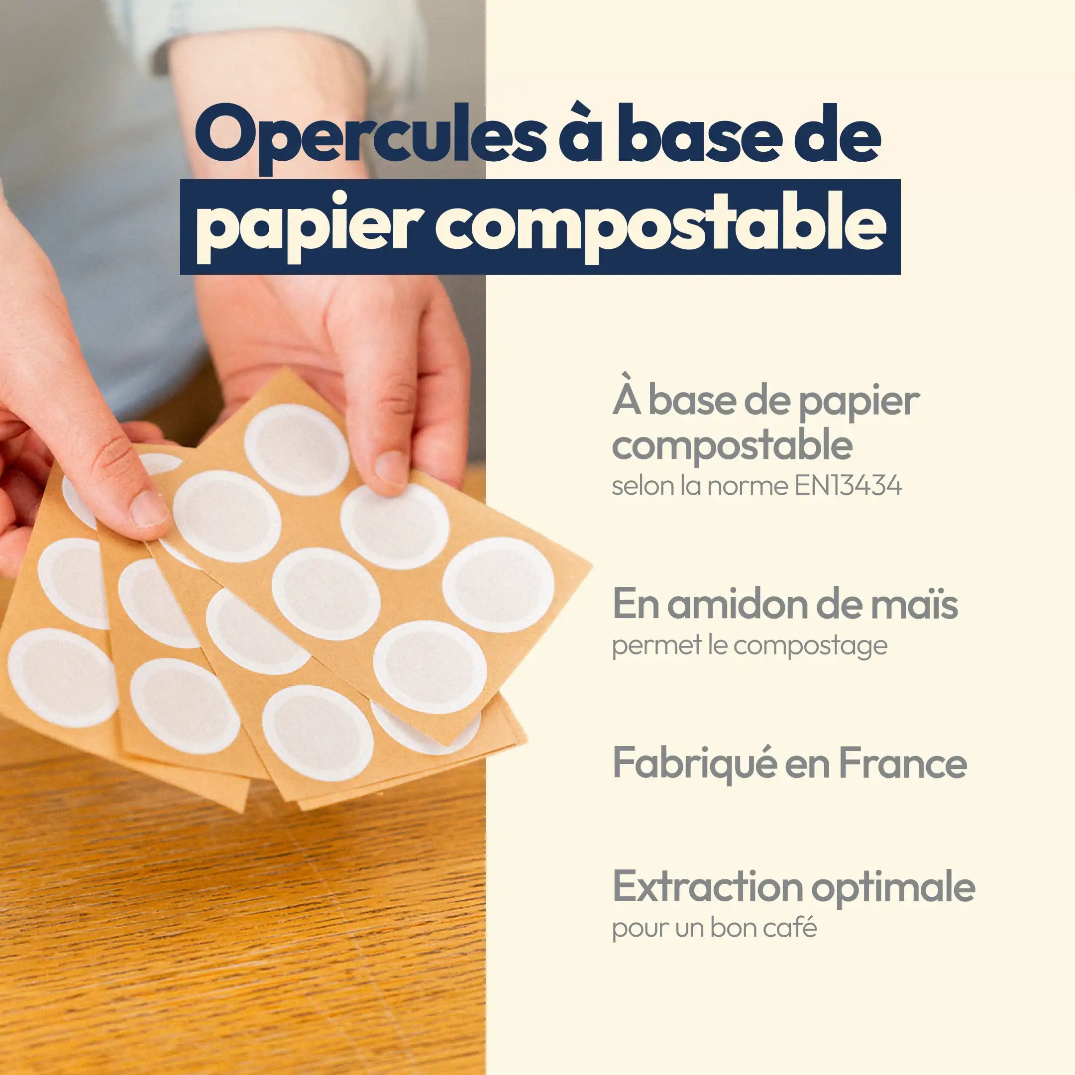 Opercules en papier pour capsules réutilisables Caps'me compatibles Nespresso®