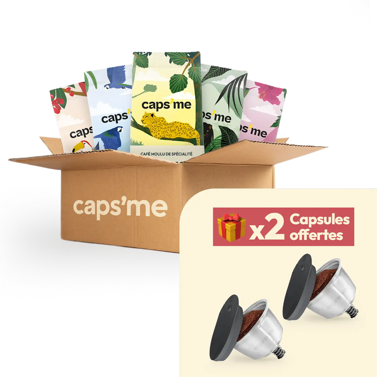 Offre café avec cadeau offert compatible Nescafé® Dolce Gusto®*
